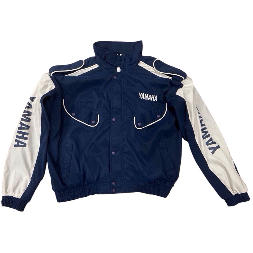 Yamaha vintage 90's motorcycle jacket,blue/white.Size XXL.Lined.Never worn
